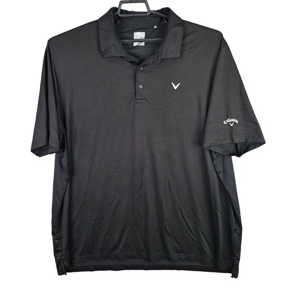Mens Callaway Black Opti-Dri Swing Tech Golf Polo Shirt Short Sleeve Size 3X - Picture 1 of 9